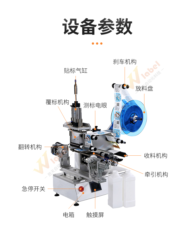 半自动滚贴平面贴标机+多功能贴标